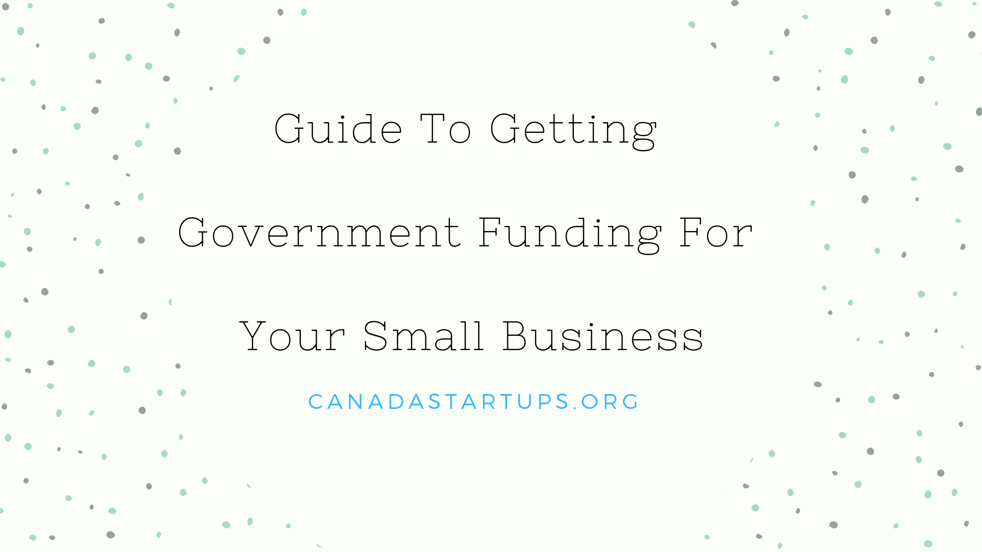 Guide To Getting Government Funding For Your Small Business