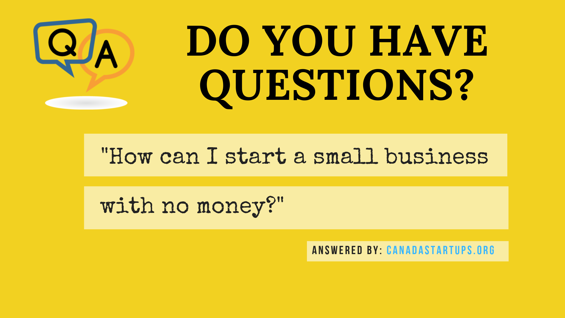 start a small business with no money