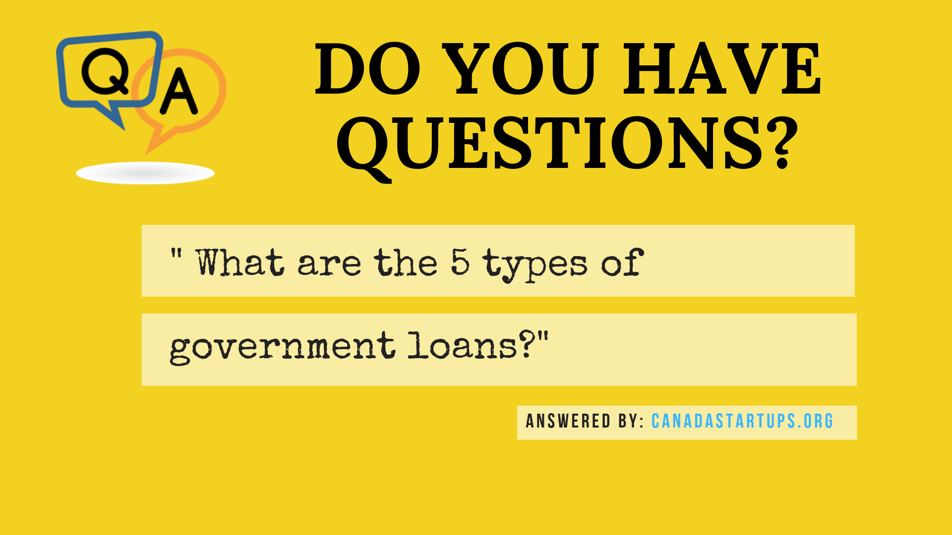 5 types of government loans