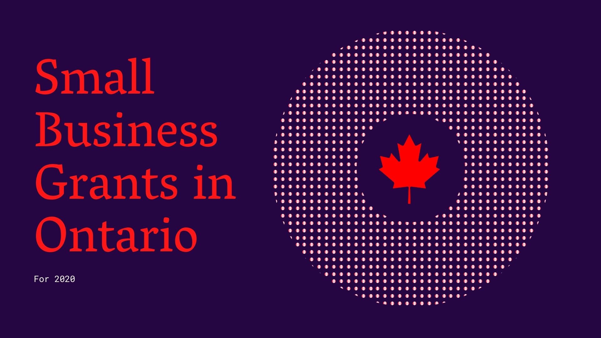 Small Business Grants in Ontario