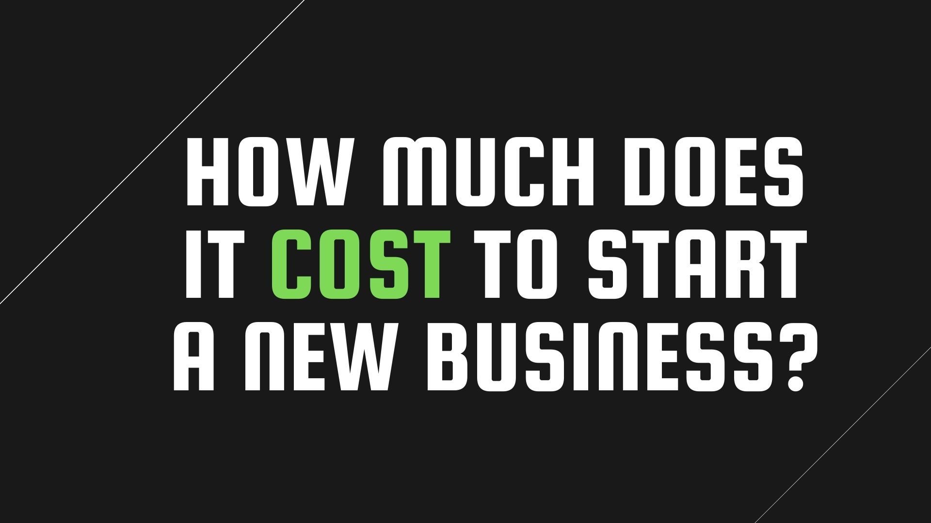 cost to start a new business