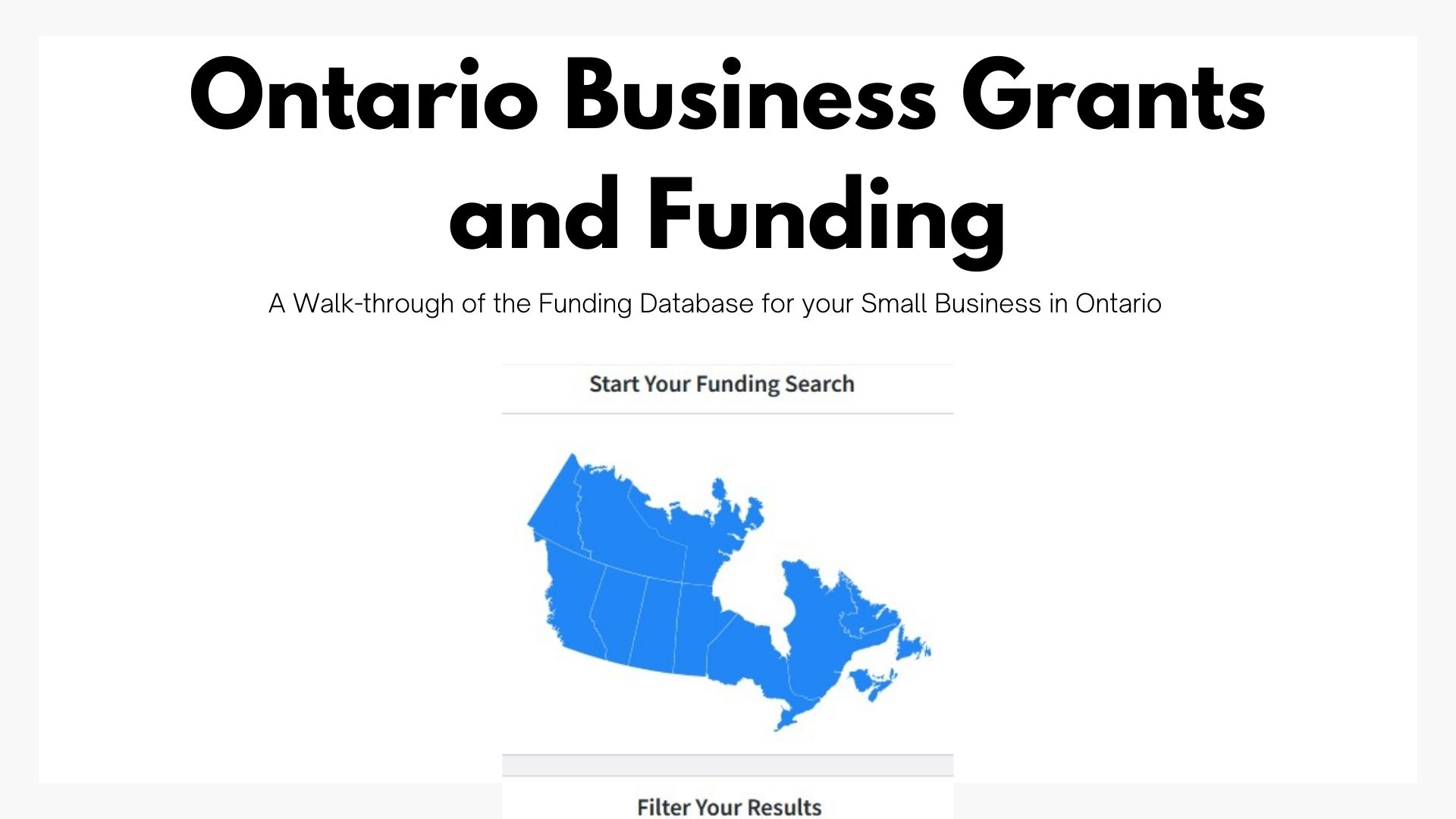 Ontario Business Grants and Funding